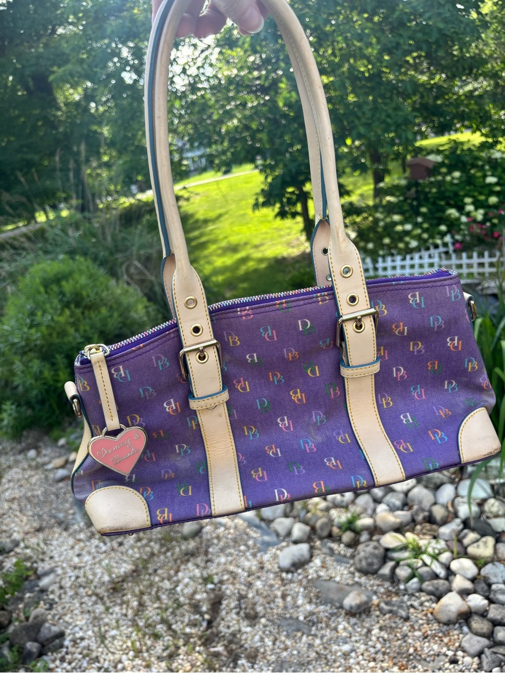Dooney & Bourke Purple Signature Shoulder Bag